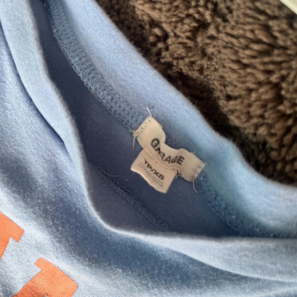 Garage Sky Blue Tee with Orange Print - Picture 2 of 2